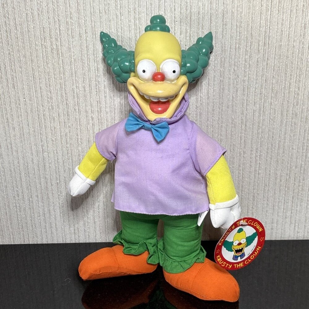 Vtg Krusty the Clown The Simpsons Plush Toy Doll 1993 Play By Play Fox Network